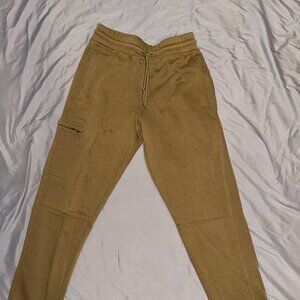 Weatherproof Vintage Jogger Sweatpants Tan Fleece Cargo Lounge Pants Size S